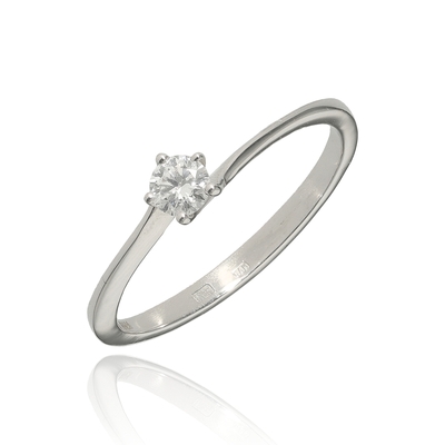 Fehér arany gyűrű 53-as méret (B41407)